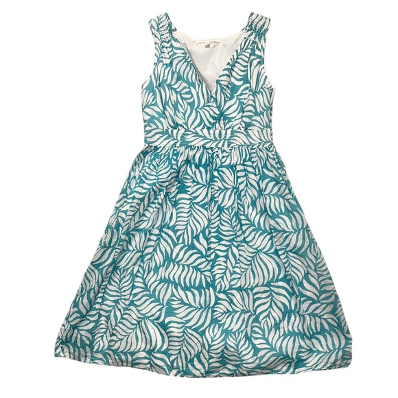 Tori Richard Dresses & Skirts - Tori Richard Women’s 100% Cotton Sleeveless Teal & White Hawaiian Dress ~ Size 2